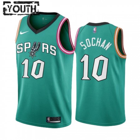 San Antonio Spurs Jeremy Sochan 10 Nike 2022-23 City Edition Teal Lasten Pelipaidat Swingman